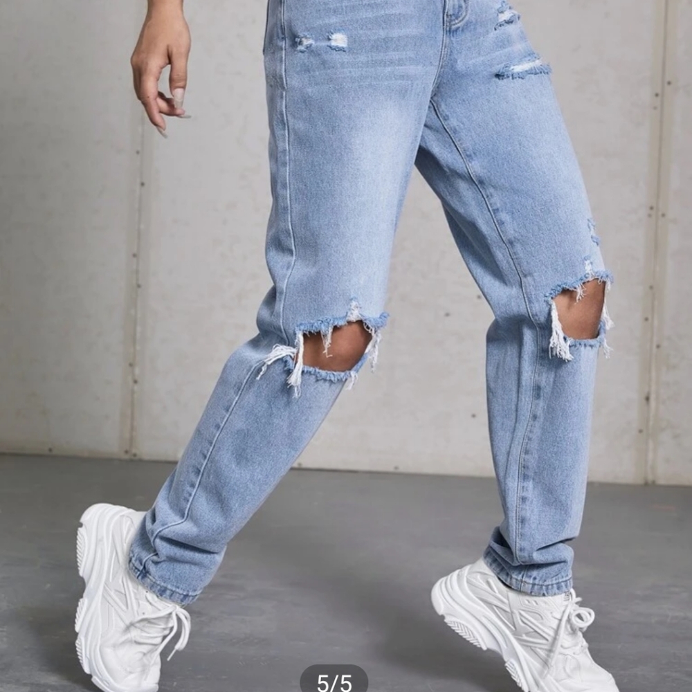 Shein Brand New High Waist Straight Leg Jeans Size 2 - Picture 2 of 12